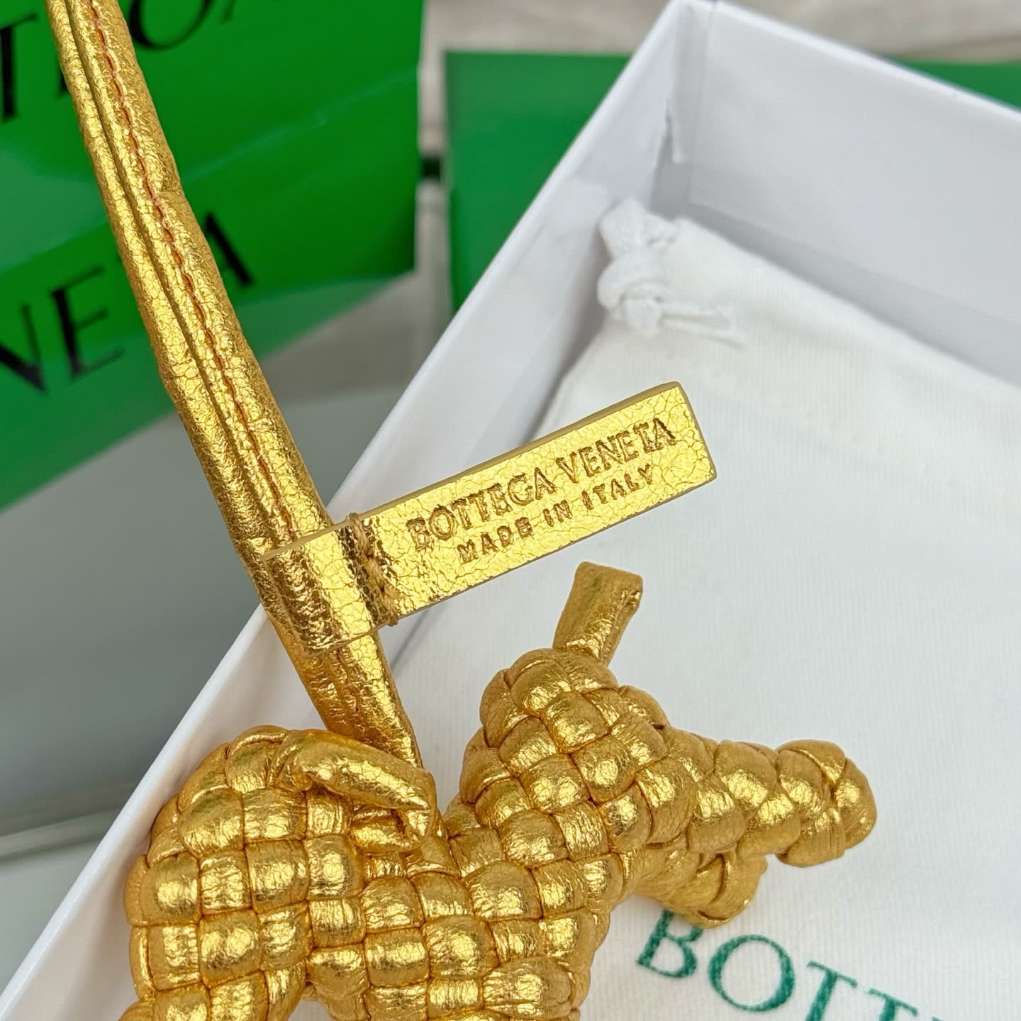 Bottega Veneta Golden Pony Bag Charm